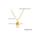 Vintage Temperament Edelstahl Geometrische Halskette – Bild 8