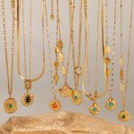 Vintage Temperament Edelstahl Geometrische Halskette – Bild 2