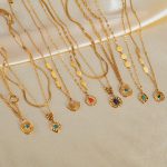 Vintage Temperament Edelstahl Geometrische Halskette – Bild 3