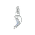 S925 Sterling Silber DIY Abnehmbarer Sonne Mond Herz Anhänger – Bild 3