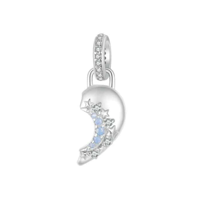 S925 Sterling Silber DIY Abnehmbarer Sonne Mond Herz Anhänger – Bild 3