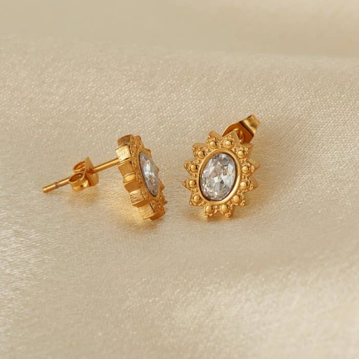 TBD06051707_B2.jpg OPK GE944 1 Paar Vintage einfache Diamantohrringe Edelstahl vergoldete Ohrringe – Bild 3