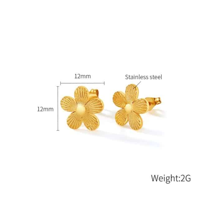 TBD06051712_B6.jpg OPK GE941 1 paar Vintage Edelstahl Blume Ohrringe – Bild 7