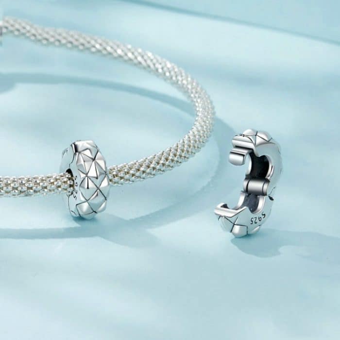 S925 Sterling Silber Diamant Muster Positionierung Clip DIY Armband Zubehör – Bild 4