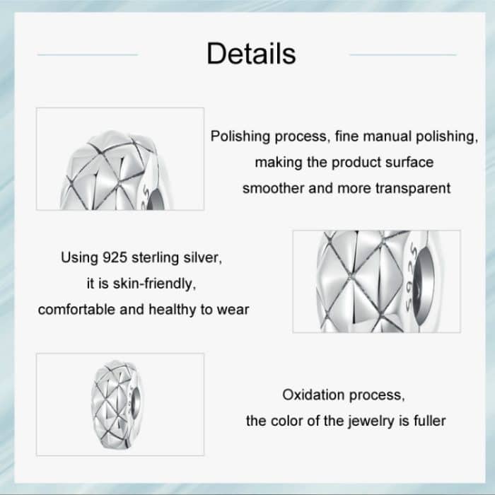 S925 Sterling Silber Diamant Muster Positionierung Clip DIY Armband Zubehör – Bild 5