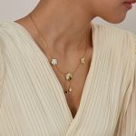 OPK GX2439 Edelstahl Schmetterling Blume Quaste Anhänger Knochen Kette – Bild 6