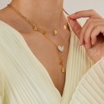 OPK GX2438 Halskette mit Herzanhänger und gestapelten Quasten aus Edelstahl – Bild 5