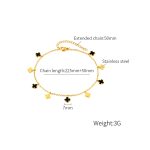 OPK GZ197 Einfache Fußkettchen aus Edelstahl mit geometrischem Kreuz – Bild 7