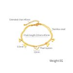 OPK GZ193 Fußkettchen aus Edelstahl mit zwei Lagen Herz – Bild 7