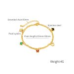OPK GZ190 Fußkettchen aus Edelstahl mit doppelter Kette und Schmetterlingsmotiv, kleines Accessoire – Bild 7