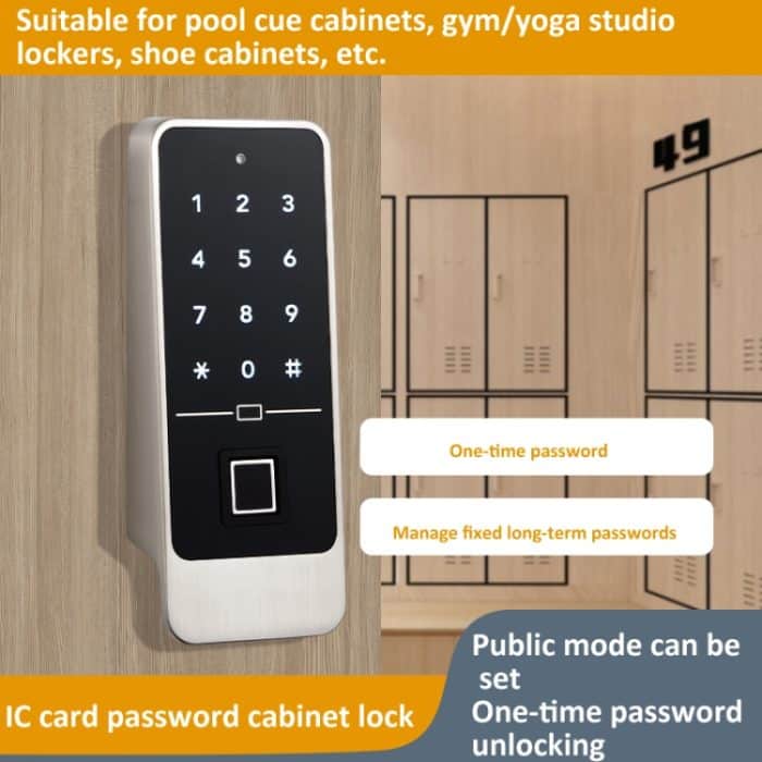 Locstar F8 Elektronisches Schrankschloss Schlüsselloses Passwort Intelligente Kartenentsperrung, Fingerprint Version, Basic Version – Bild 3