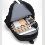 Einfarbiger Rucksack für Teenager, Schultasche, Reise-Umhängetasche für Männer und Frauen – Bild 4