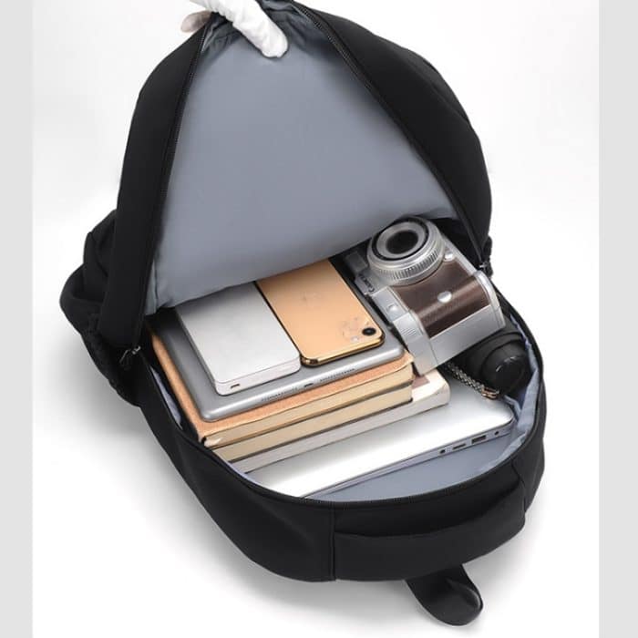 Einfarbiger Rucksack für Teenager, Schultasche, Reise-Umhängetasche für Männer und Frauen – Bild 4