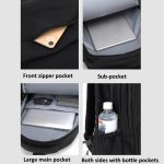 Einfarbiger Rucksack für Teenager, Schultasche, Reise-Umhängetasche für Männer und Frauen – Bild 7