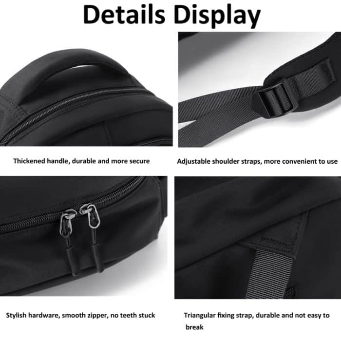 Einfarbiger Rucksack für Teenager, Schultasche, Reise-Umhängetasche für Männer und Frauen – Bild 8