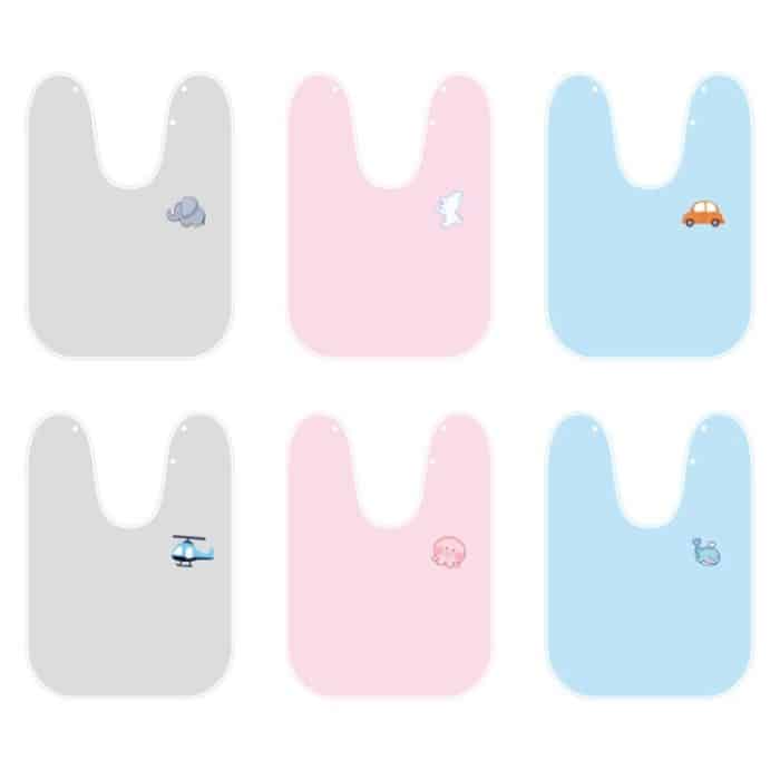 Kinder Waschen Handtuch Bürsten Baby Lätzchen Nicht Neoprenanzug Multifunktionale Gesichts Waschen Handtuch, Gray Plane, Gray Elephant, Blue Car, Blue Whale, Pink Octopus, Pink Bunny – Bild 3