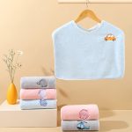 Kinder Waschen Handtuch Bürsten Baby Lätzchen Nicht Neoprenanzug Multifunktionale Gesichts Waschen Handtuch, Gray Plane, Gray Elephant, Blue Car, Blue Whale, Pink Octopus, Pink Bunny – Bild 4