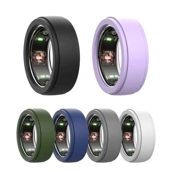 Für Samsung Galaxy Ring / Oura Ring Silikonhülle in Volltonfarbe, kratzfeste Hülle, S, M – Bild 2