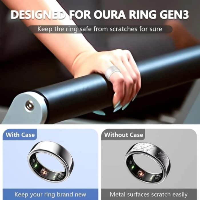 Für Samsung Galaxy Ring / Oura Ring Silikonhülle in Volltonfarbe, kratzfeste Hülle, S, M – Bild 5