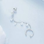 S925 Sterling Silber Feine Zirkon Quaste Ohr Knochen Clip Ohrringe – Bild 5
