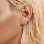 S925 Sterling Silber Feine Zirkon Quaste Ohr Knochen Clip Ohrringe – Bild 6