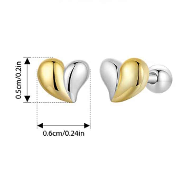 TBD06052114_B1.jpg S925 Sterling Silber Herz Ohrringe Platinierte Ohrringe – Bild 2