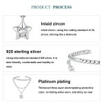 S925 Sterling Silber Kette Quaste Stern offener Ring – Bild 4