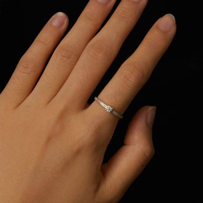 MSR058 S925 Sterling Silber Mossian Stein Ring Platin Beschichtung Ring – Bild 6