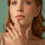 SCR1068 S925 Sterling Silber Überzogen mit Platin Farbe Tropf Öl Ring – Bild 7