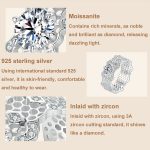 MSR061 S925 Sterling Silber Spitze Hohl Moissanite Ring – Bild 4