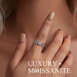 MSR061 S925 Sterling Silber Spitze Hohl Moissanite Ring – Bild 5