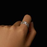 MSR061 S925 Sterling Silber Spitze Hohl Moissanite Ring – Bild 6