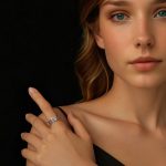 MSR061 S925 Sterling Silber Spitze Hohl Moissanite Ring – Bild 7