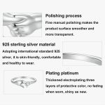 SCR1069 S925 Sterling Silber plattiert mit Platin Hand-in-Hand-Form Ring – Bild 3