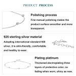 S925 Sterling Silber plattierte Platin Schlangenknochen Perlen dünne Fußkette – Bild 4