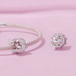 S925 Sterling Silber plattiert Platin Fantasy Opal Mond Katze Anhänger – Bild 2