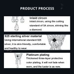 S925 Sterling Silber Platinierter Schmetterlingsquasten-Perlenanhänger – Bild 3