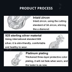 S925 Sterling Silber Platinierter Totenkopf Bass Perlen Anhänger – Bild 3