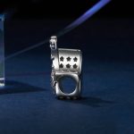 S925 Sterling Silber Platinierter Totenkopf Bass Perlen Anhänger – Bild 4