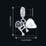 S925 Sterling Silber Platin Note Form Perlen Schmuck Anhänger – Bild 2