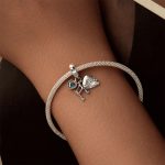 S925 Sterling Silber Platin Note Form Perlen Schmuck Anhänger – Bild 7