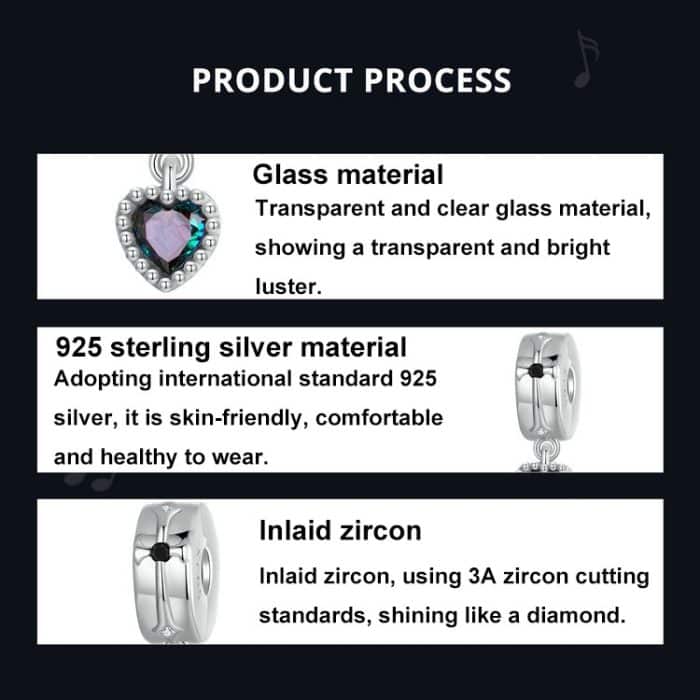 S925 Sterling Silber Platinierte Fantasy Love Perlen Schmuck Anhänger – Bild 3