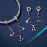 S925 Sterling Silber Platiniert Note Form Sicherheit Kette Schmuck Anhänger Zubehör – Bild 4