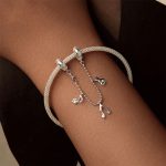 S925 Sterling Silber Platiniert Note Form Sicherheit Kette Schmuck Anhänger Zubehör – Bild 6