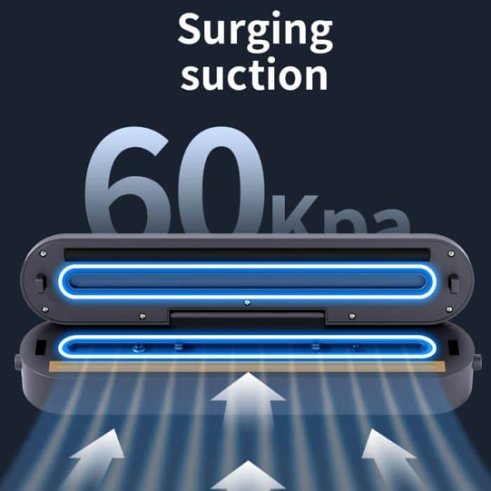 Vakuumiergerät für Lebensmittel, 60 KPA starke Saugkraft, Modi für kleine/große Beutel mit 10 Vakuumbeuteln, EU Plug, US Plug – Bild 7