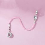 S925 Sterling Silber Platin plattiert süße Katze Sicherheitskette Schmuck Anhänger – Bild 4