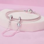 S925 Sterling Silber Platin plattiert süße Katze Sicherheitskette Schmuck Anhänger – Bild 6