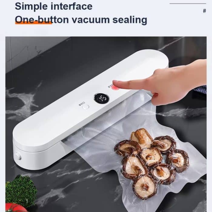 Vakuumiergerät für Lebensmittel, Saugkraft 60 KPA, Einzel-/Vakuumversiegelungsmodus mit 10 Vakuumbeuteln, EU Plug, US Plug – Bild 2