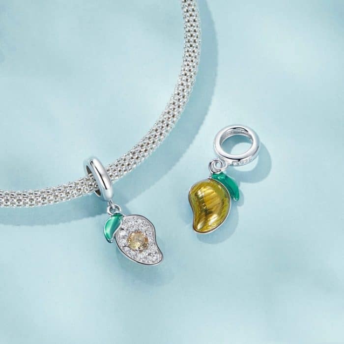 S925 Sterling Silber DIY Mango Armband Anhänger – Bild 2