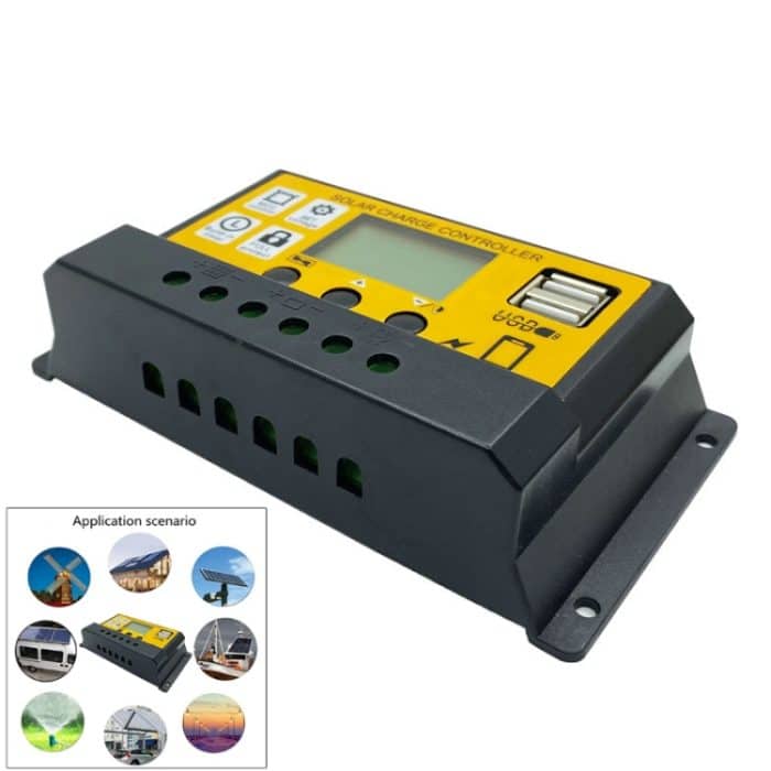 12V/24V Einfache Solar Controller Licht Zeit Steuerung Solar Panel Regler Controller Mit USB, 10A, 20A, 30A – Bild 4